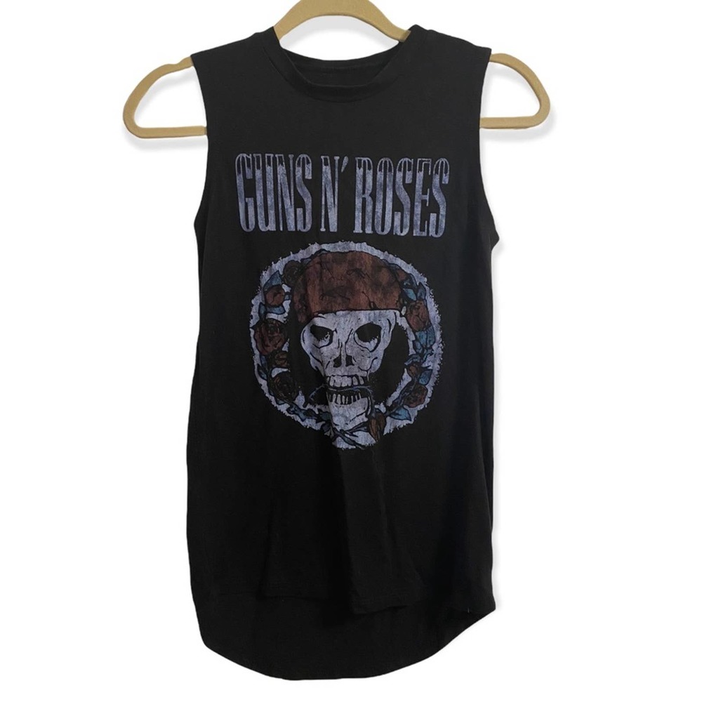 Guns & Roses Gray Graphic Sleeveless Crewneck Tank Size X-Small